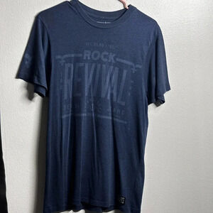 Rock‎ Revival Men Navy Blue T-Shirt Short Sleeve Size Small.